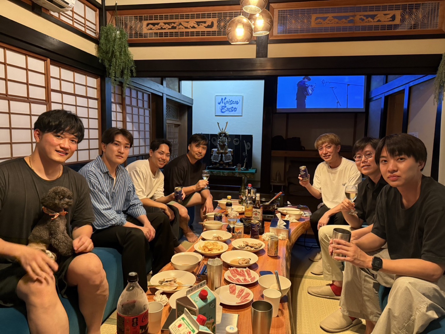 和風ヴィラでの食事会